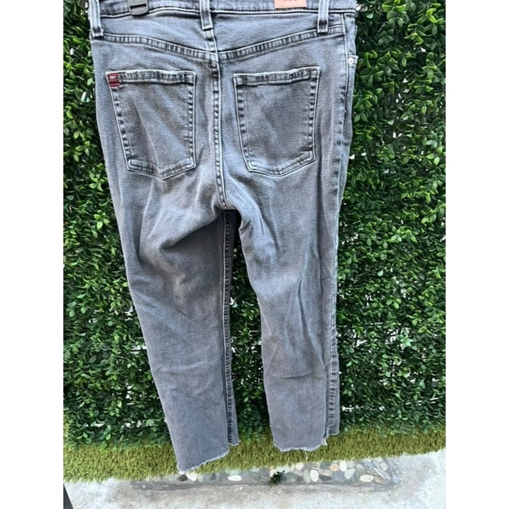 BDG Urban Outfitters Grey Kick Flare High Rise Cropped Jeans Size 27 Raw Hem - Picture 7 of 7